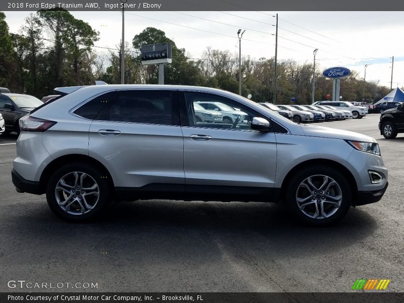 Ingot Silver / Ebony 2018 Ford Edge Titanium AWD