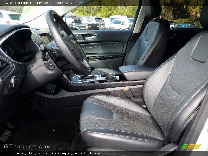 Ingot Silver / Ebony 2018 Ford Edge Titanium AWD
