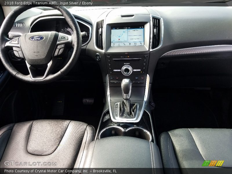 Ingot Silver / Ebony 2018 Ford Edge Titanium AWD