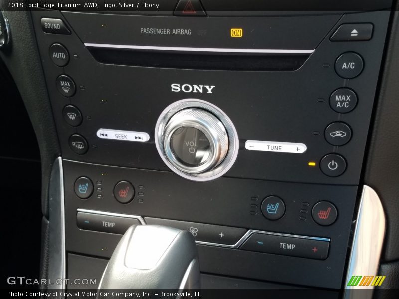 Ingot Silver / Ebony 2018 Ford Edge Titanium AWD