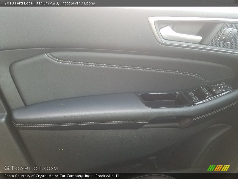 Ingot Silver / Ebony 2018 Ford Edge Titanium AWD