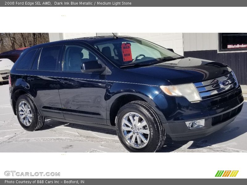 Dark Ink Blue Metallic / Medium Light Stone 2008 Ford Edge SEL AWD