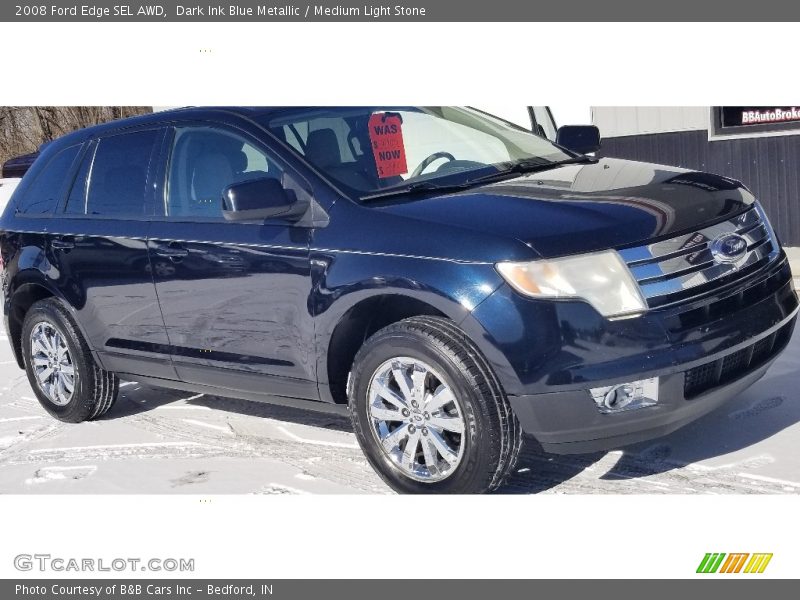 Dark Ink Blue Metallic / Medium Light Stone 2008 Ford Edge SEL AWD