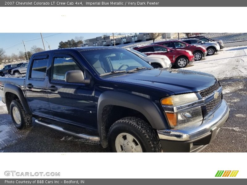 Imperial Blue Metallic / Very Dark Pewter 2007 Chevrolet Colorado LT Crew Cab 4x4