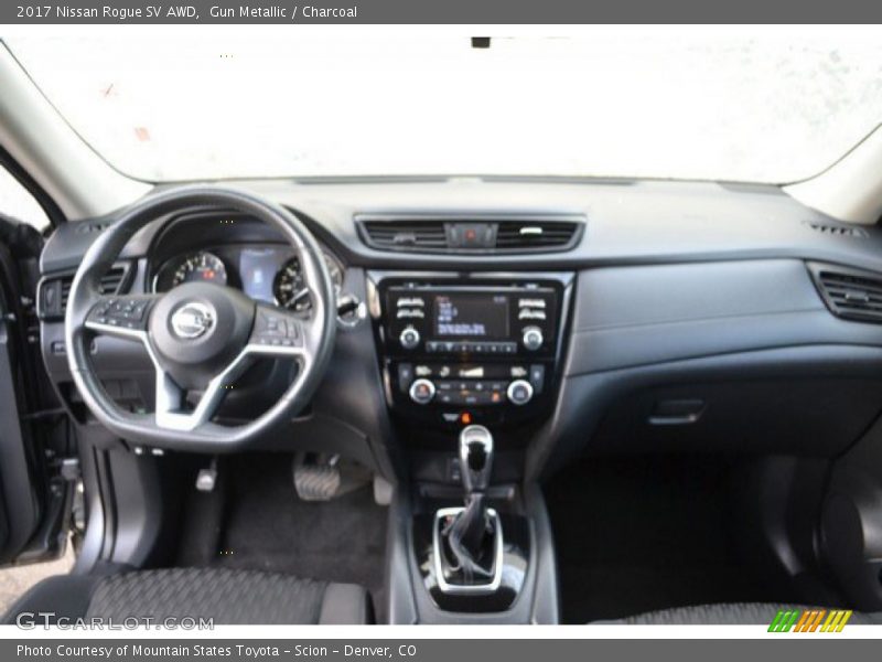 Gun Metallic / Charcoal 2017 Nissan Rogue SV AWD