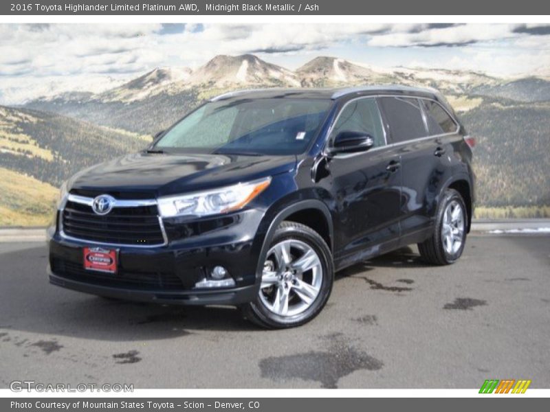 Midnight Black Metallic / Ash 2016 Toyota Highlander Limited Platinum AWD