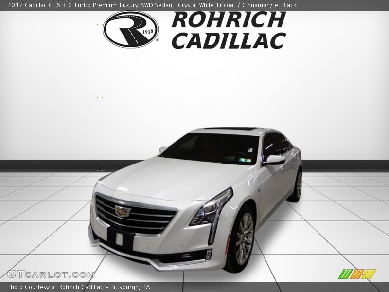 Crystal White Tricoat / Cinnamon/Jet Black 2017 Cadillac CT6 3.0 Turbo Premium Luxury AWD Sedan