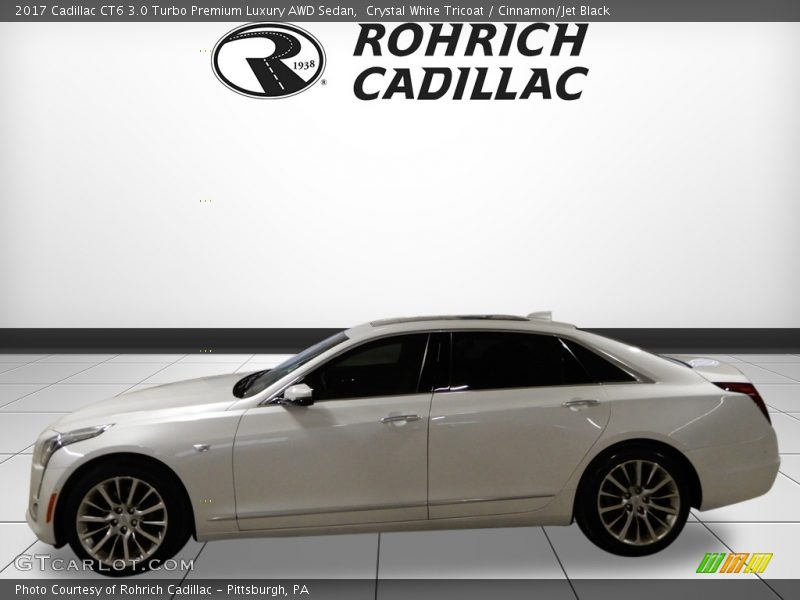 Crystal White Tricoat / Cinnamon/Jet Black 2017 Cadillac CT6 3.0 Turbo Premium Luxury AWD Sedan