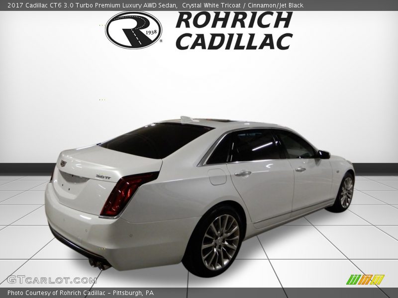 Crystal White Tricoat / Cinnamon/Jet Black 2017 Cadillac CT6 3.0 Turbo Premium Luxury AWD Sedan