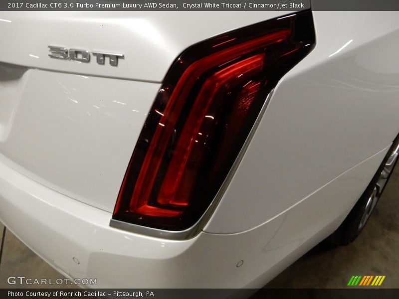 Crystal White Tricoat / Cinnamon/Jet Black 2017 Cadillac CT6 3.0 Turbo Premium Luxury AWD Sedan