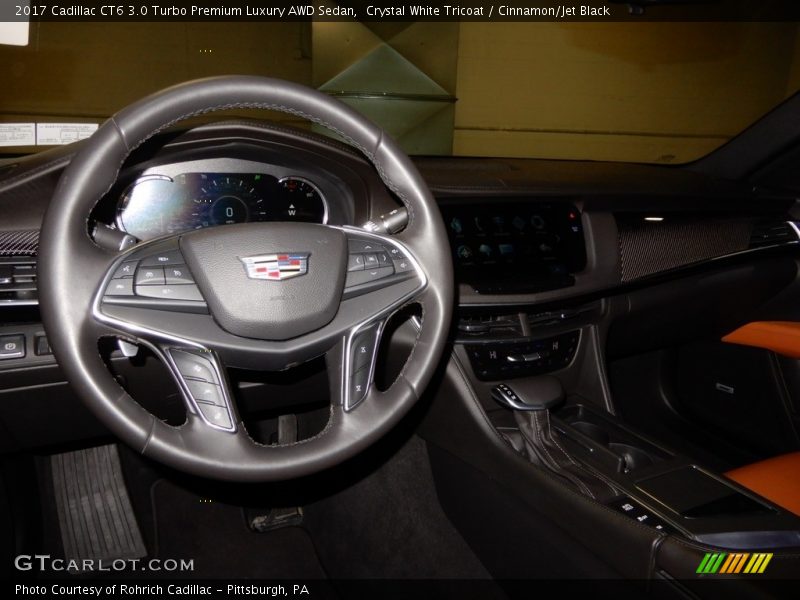 Crystal White Tricoat / Cinnamon/Jet Black 2017 Cadillac CT6 3.0 Turbo Premium Luxury AWD Sedan