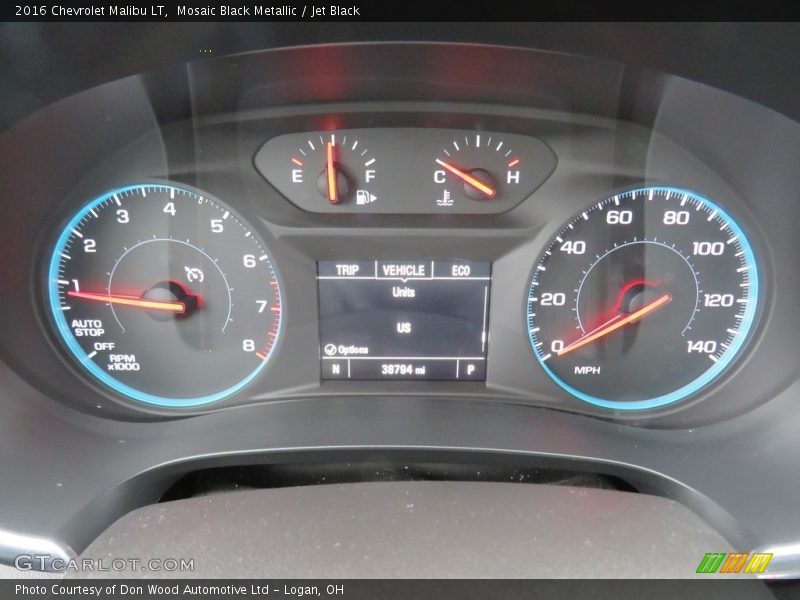 Mosaic Black Metallic / Jet Black 2016 Chevrolet Malibu LT