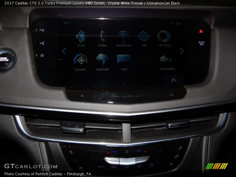 Crystal White Tricoat / Cinnamon/Jet Black 2017 Cadillac CT6 3.0 Turbo Premium Luxury AWD Sedan