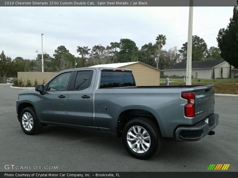 Satin Steel Metallic / Jet Black 2019 Chevrolet Silverado 1500 Custom Double Cab