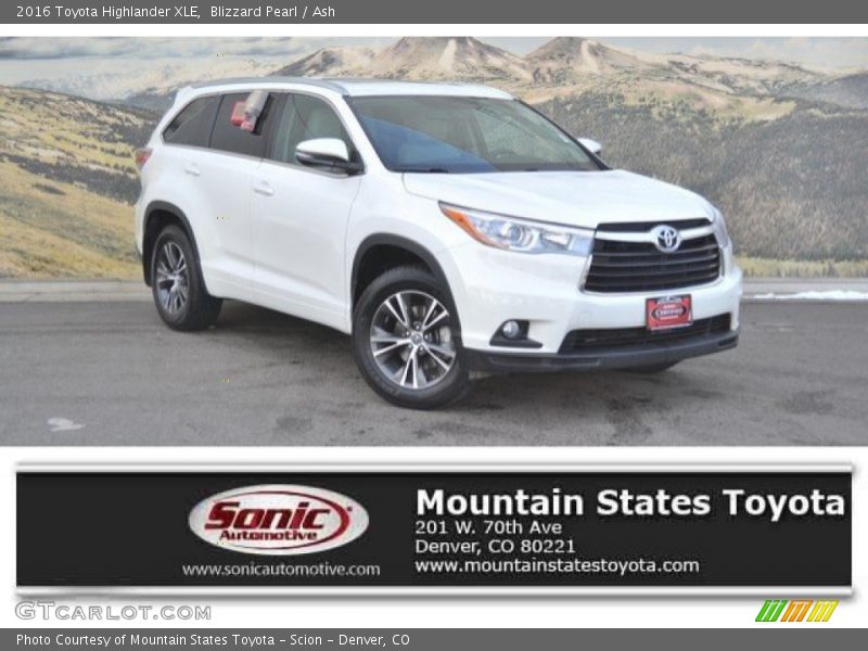 Blizzard Pearl / Ash 2016 Toyota Highlander XLE