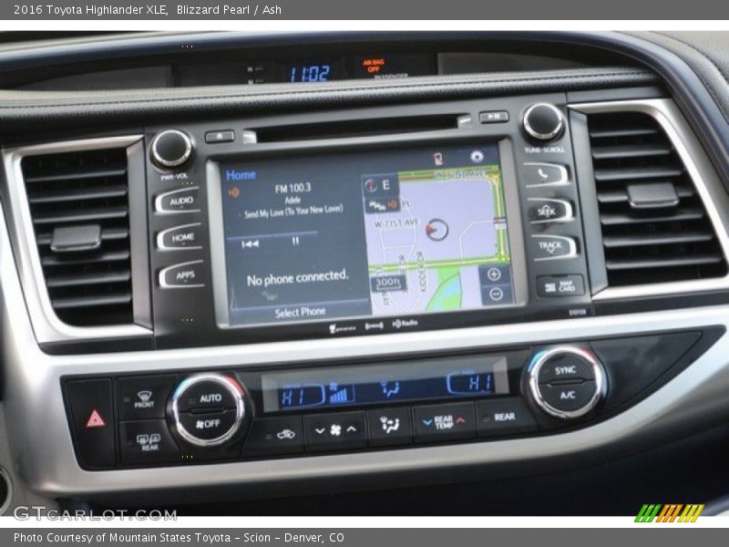 Blizzard Pearl / Ash 2016 Toyota Highlander XLE
