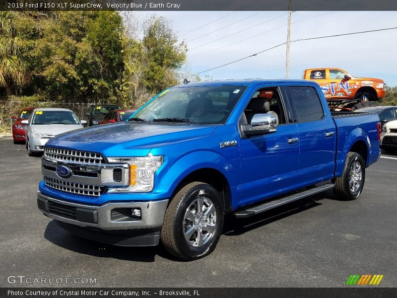 Velocity Blue / Earth Gray 2019 Ford F150 XLT SuperCrew