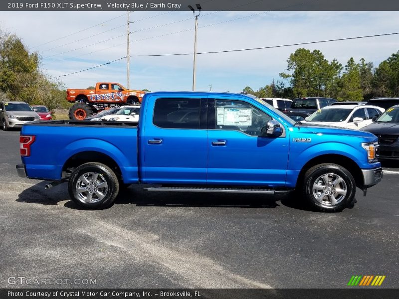 Velocity Blue / Earth Gray 2019 Ford F150 XLT SuperCrew