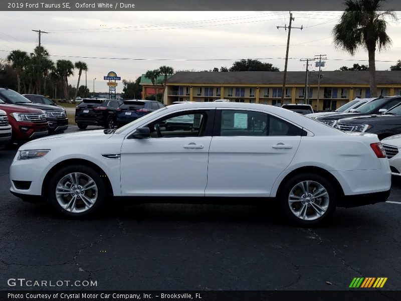 Oxford White / Dune 2019 Ford Taurus SE