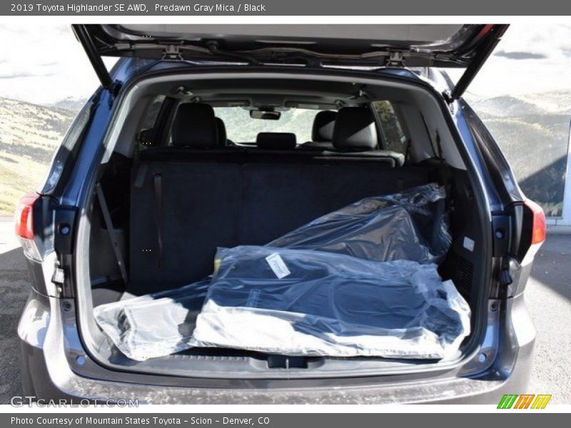 Predawn Gray Mica / Black 2019 Toyota Highlander SE AWD