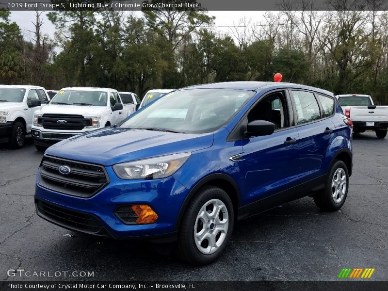 Lightning Blue / Chromite Gray/Charcoal Black 2019 Ford Escape S