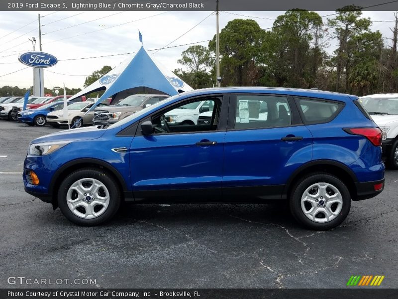 Lightning Blue / Chromite Gray/Charcoal Black 2019 Ford Escape S