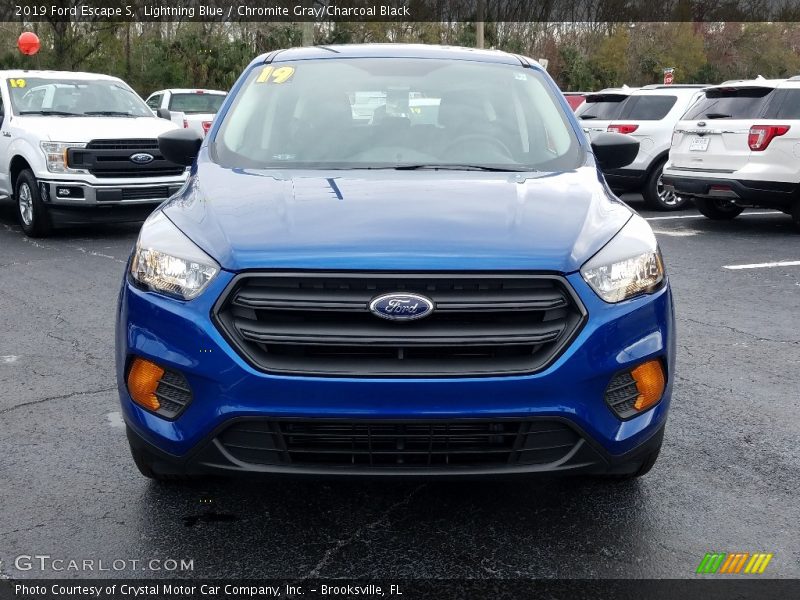 Lightning Blue / Chromite Gray/Charcoal Black 2019 Ford Escape S
