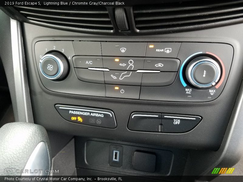 Lightning Blue / Chromite Gray/Charcoal Black 2019 Ford Escape S