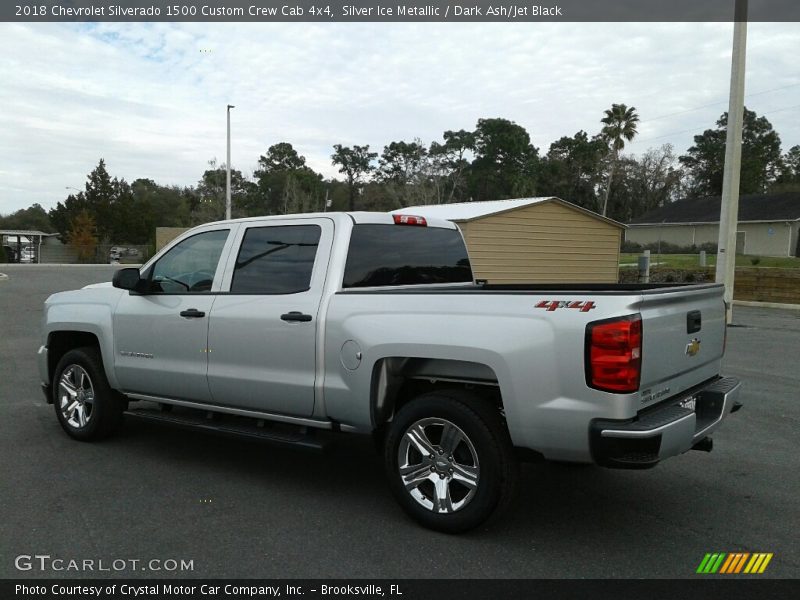 Silver Ice Metallic / Dark Ash/Jet Black 2018 Chevrolet Silverado 1500 Custom Crew Cab 4x4