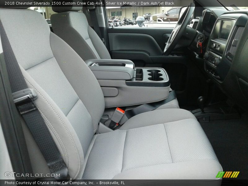 Silver Ice Metallic / Dark Ash/Jet Black 2018 Chevrolet Silverado 1500 Custom Crew Cab 4x4