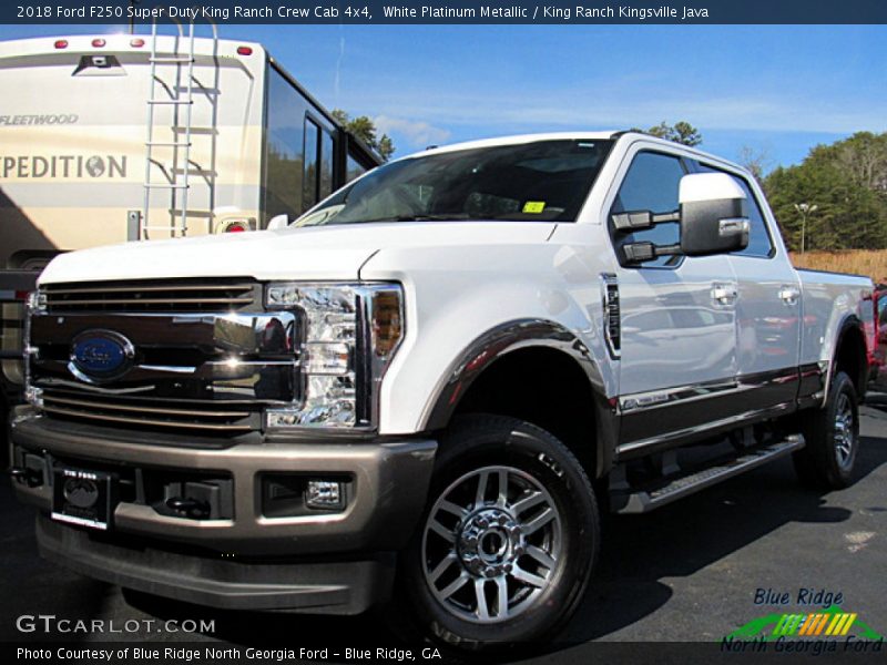 White Platinum Metallic / King Ranch Kingsville Java 2018 Ford F250 Super Duty King Ranch Crew Cab 4x4