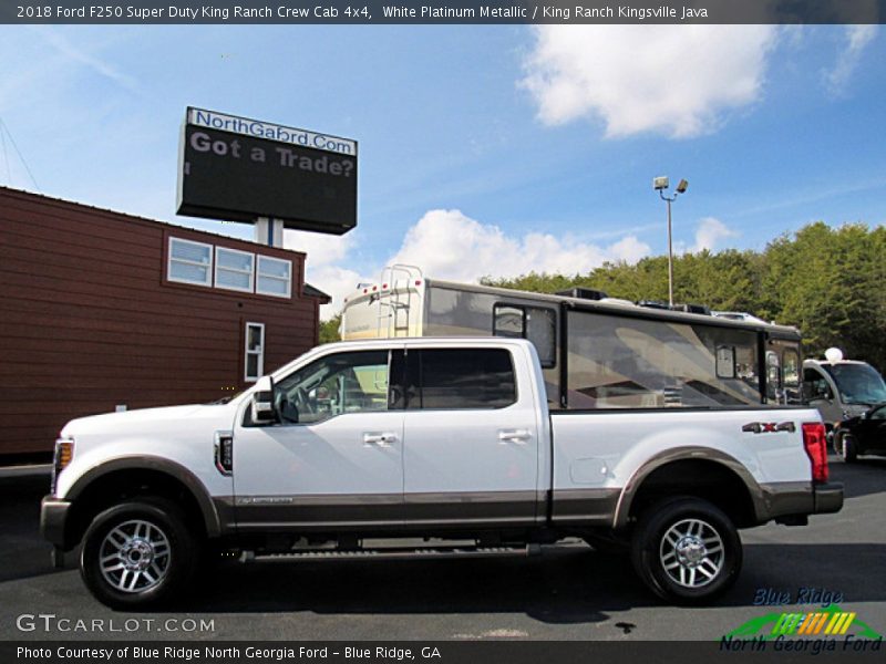 White Platinum Metallic / King Ranch Kingsville Java 2018 Ford F250 Super Duty King Ranch Crew Cab 4x4