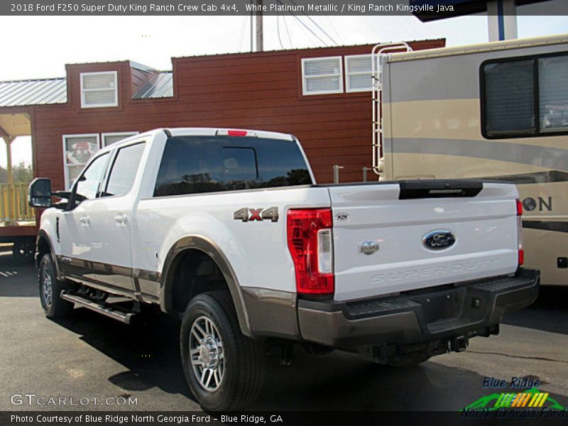 White Platinum Metallic / King Ranch Kingsville Java 2018 Ford F250 Super Duty King Ranch Crew Cab 4x4