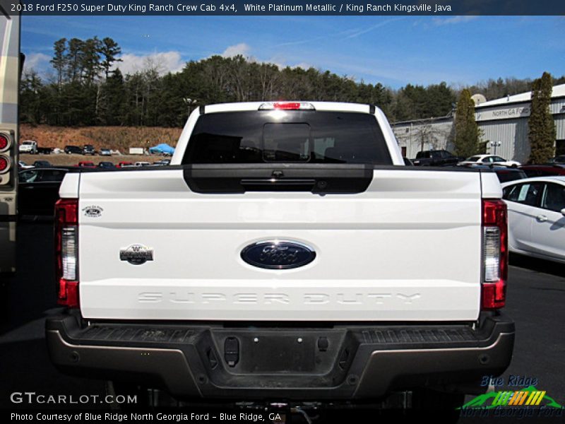 White Platinum Metallic / King Ranch Kingsville Java 2018 Ford F250 Super Duty King Ranch Crew Cab 4x4
