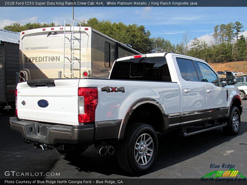 White Platinum Metallic / King Ranch Kingsville Java 2018 Ford F250 Super Duty King Ranch Crew Cab 4x4
