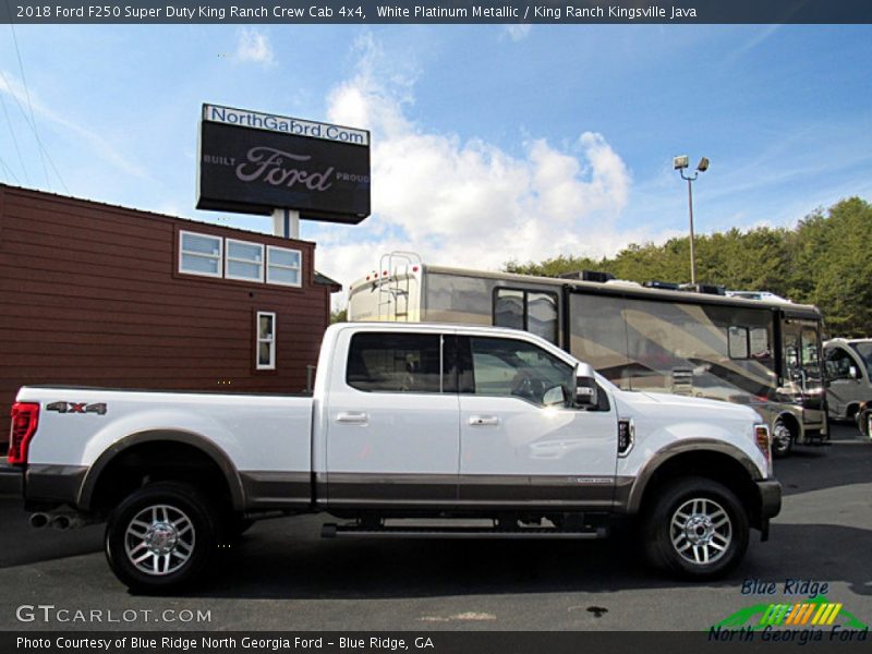 White Platinum Metallic / King Ranch Kingsville Java 2018 Ford F250 Super Duty King Ranch Crew Cab 4x4