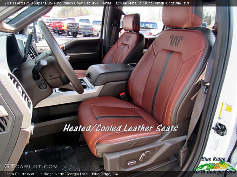 White Platinum Metallic / King Ranch Kingsville Java 2018 Ford F250 Super Duty King Ranch Crew Cab 4x4