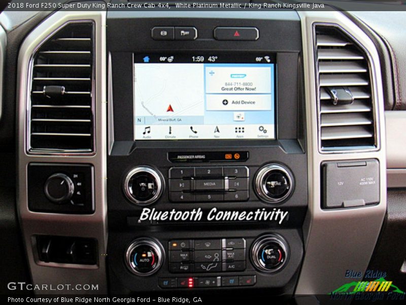 White Platinum Metallic / King Ranch Kingsville Java 2018 Ford F250 Super Duty King Ranch Crew Cab 4x4