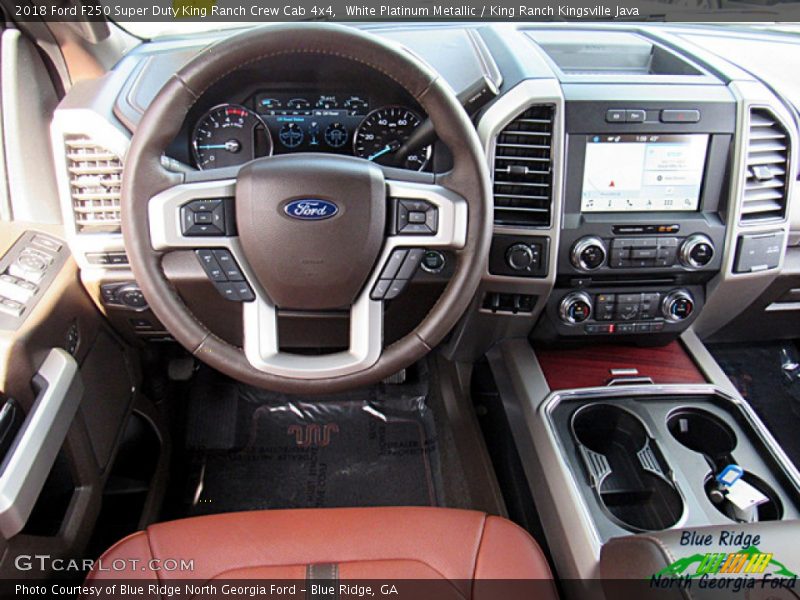 White Platinum Metallic / King Ranch Kingsville Java 2018 Ford F250 Super Duty King Ranch Crew Cab 4x4