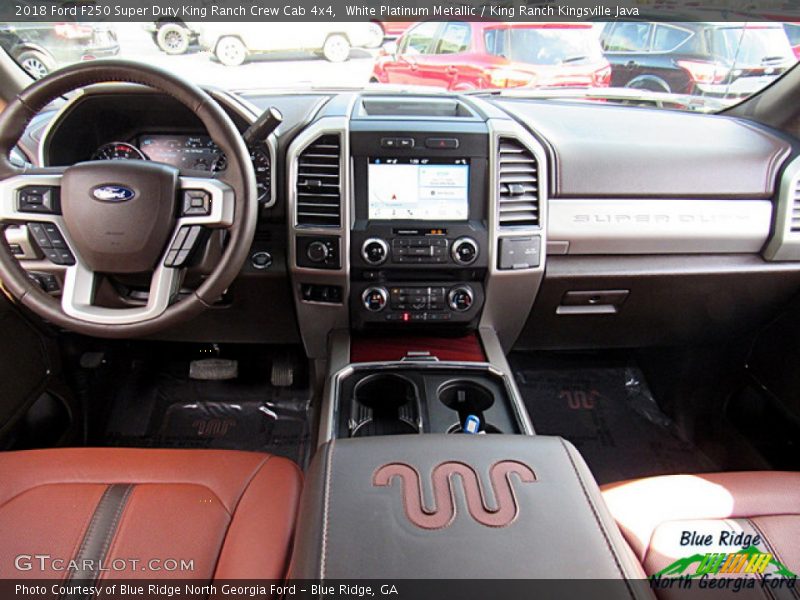 White Platinum Metallic / King Ranch Kingsville Java 2018 Ford F250 Super Duty King Ranch Crew Cab 4x4
