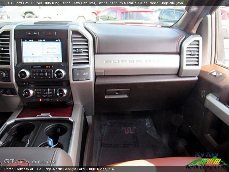 White Platinum Metallic / King Ranch Kingsville Java 2018 Ford F250 Super Duty King Ranch Crew Cab 4x4
