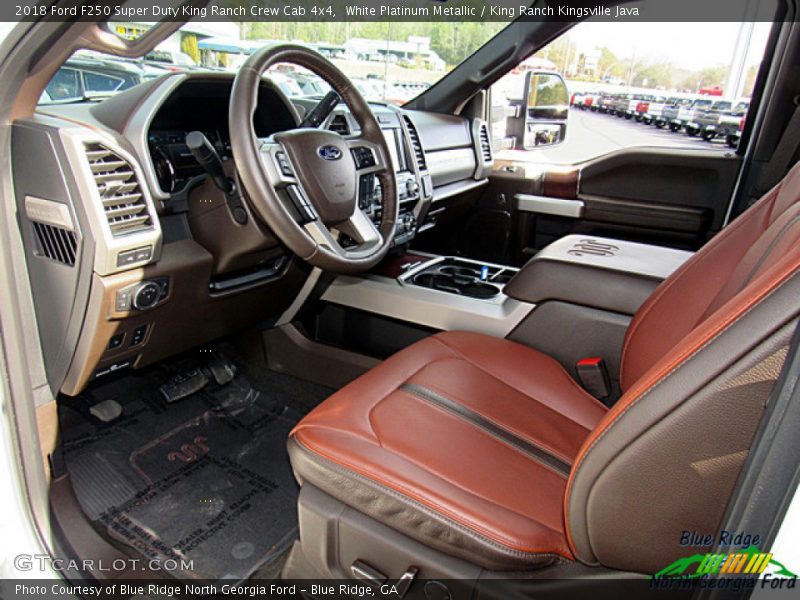 White Platinum Metallic / King Ranch Kingsville Java 2018 Ford F250 Super Duty King Ranch Crew Cab 4x4
