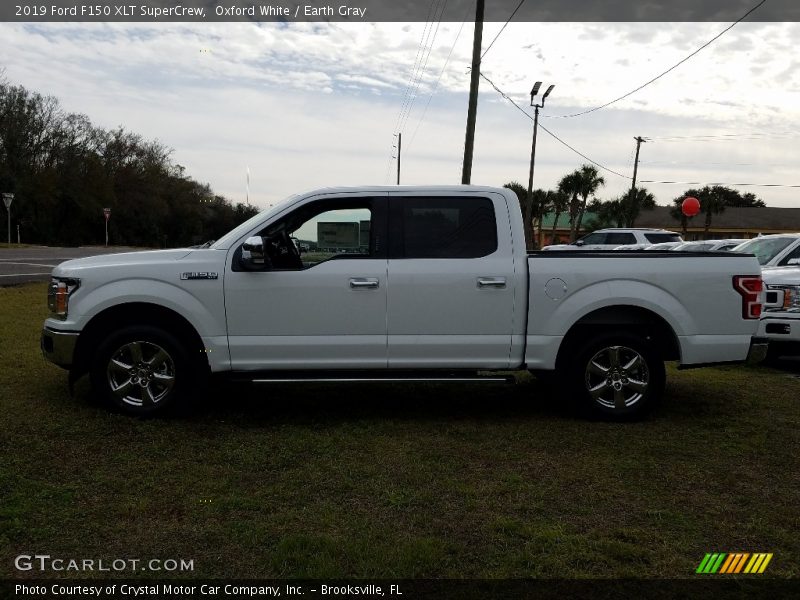 Oxford White / Earth Gray 2019 Ford F150 XLT SuperCrew