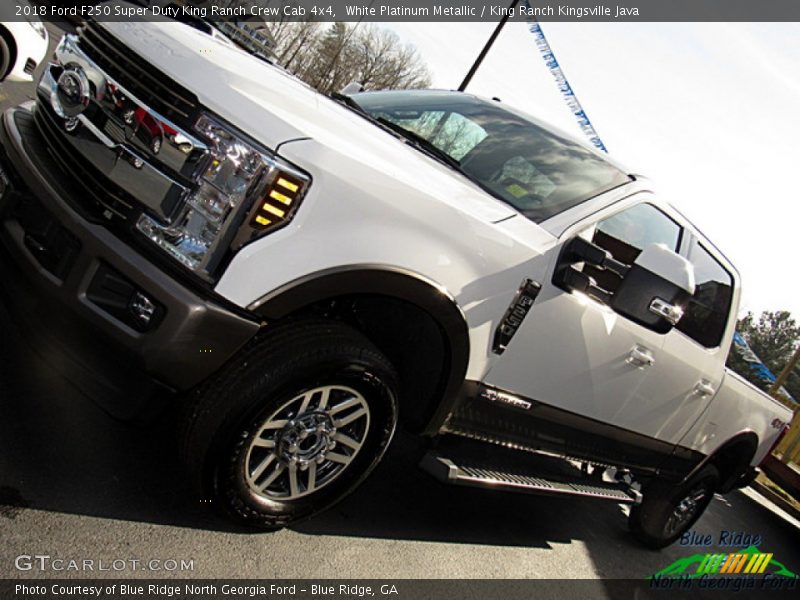 White Platinum Metallic / King Ranch Kingsville Java 2018 Ford F250 Super Duty King Ranch Crew Cab 4x4