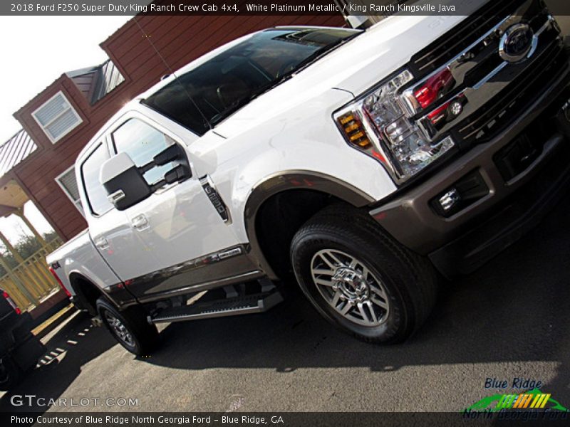White Platinum Metallic / King Ranch Kingsville Java 2018 Ford F250 Super Duty King Ranch Crew Cab 4x4