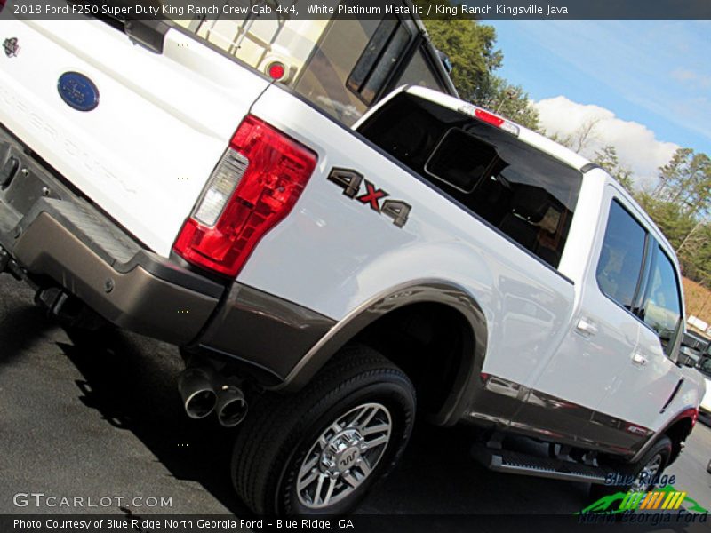 White Platinum Metallic / King Ranch Kingsville Java 2018 Ford F250 Super Duty King Ranch Crew Cab 4x4