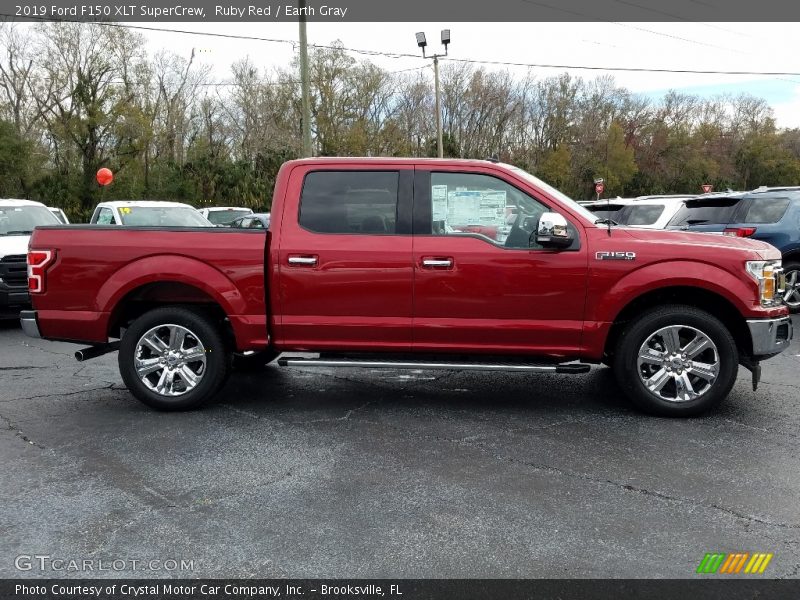 Ruby Red / Earth Gray 2019 Ford F150 XLT SuperCrew