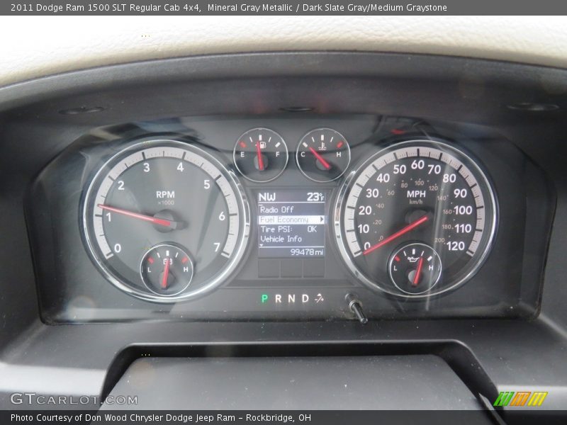 Mineral Gray Metallic / Dark Slate Gray/Medium Graystone 2011 Dodge Ram 1500 SLT Regular Cab 4x4