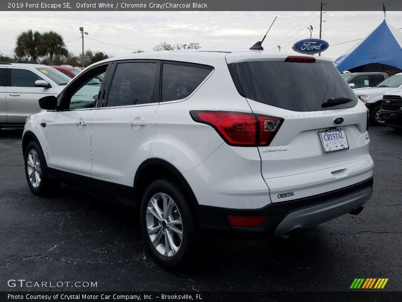 Oxford White / Chromite Gray/Charcoal Black 2019 Ford Escape SE