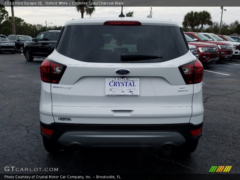 Oxford White / Chromite Gray/Charcoal Black 2019 Ford Escape SE